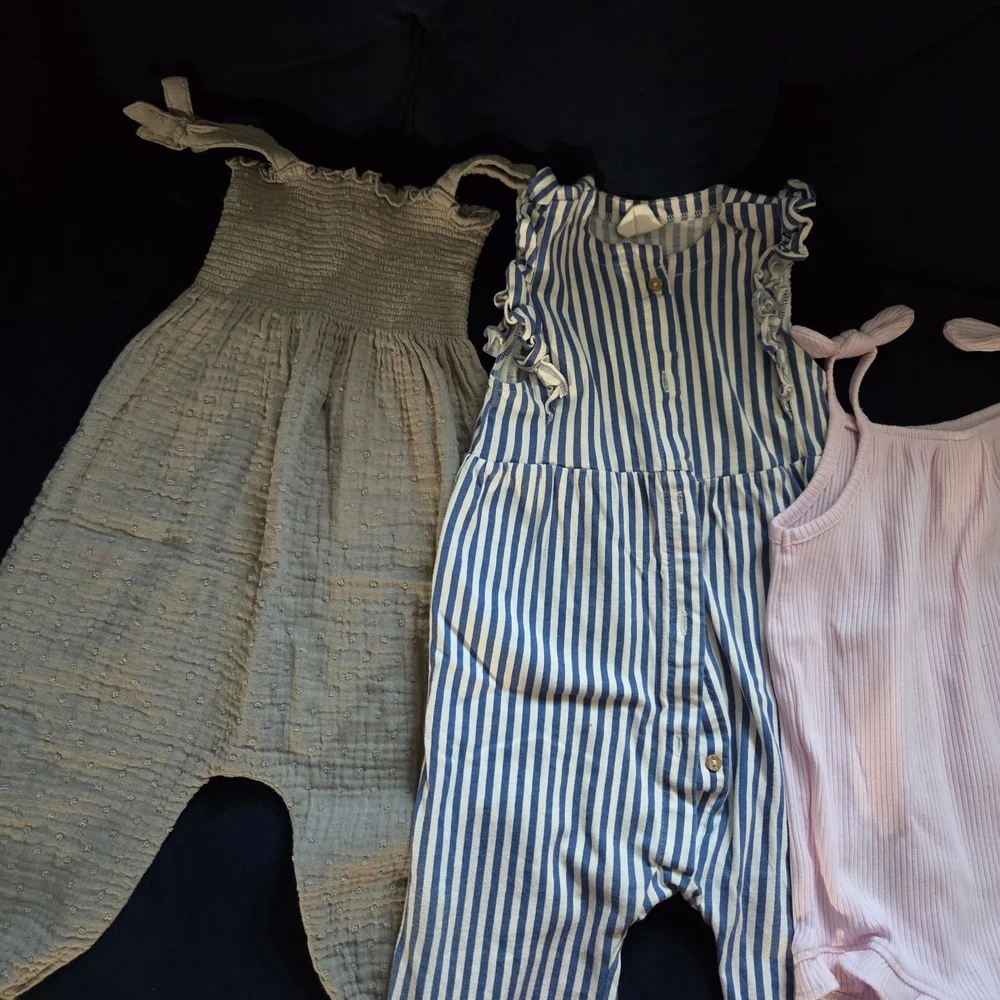 Kids Jumpsuits & Rompers Set - Blue, Pink, White